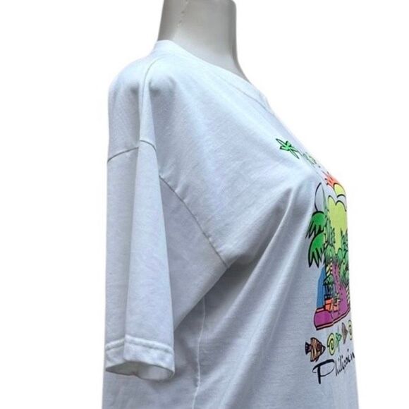 Philippine Crafts Souvenir T-shirt Unisex Small White Summer Tropical Graphics - Picture 7 of 14